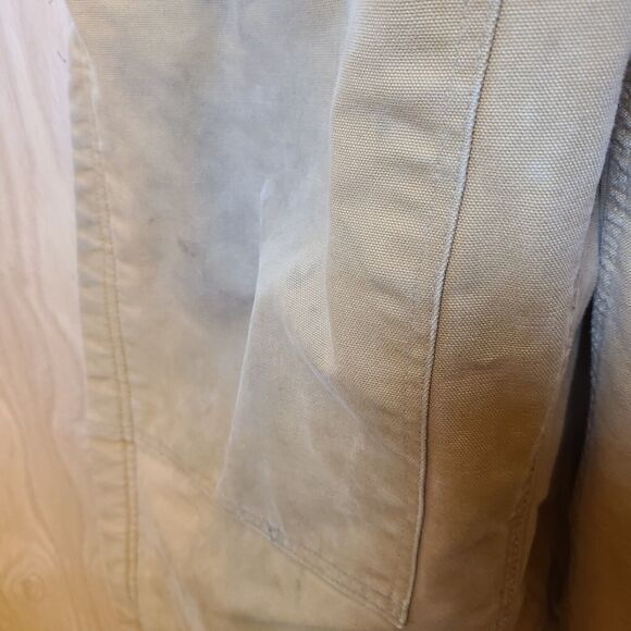 Vintage Carhartt Duck Bib Overalls 48x30 Red Quilted Insulated Double Knee "JOE" - Picture 7 of 16